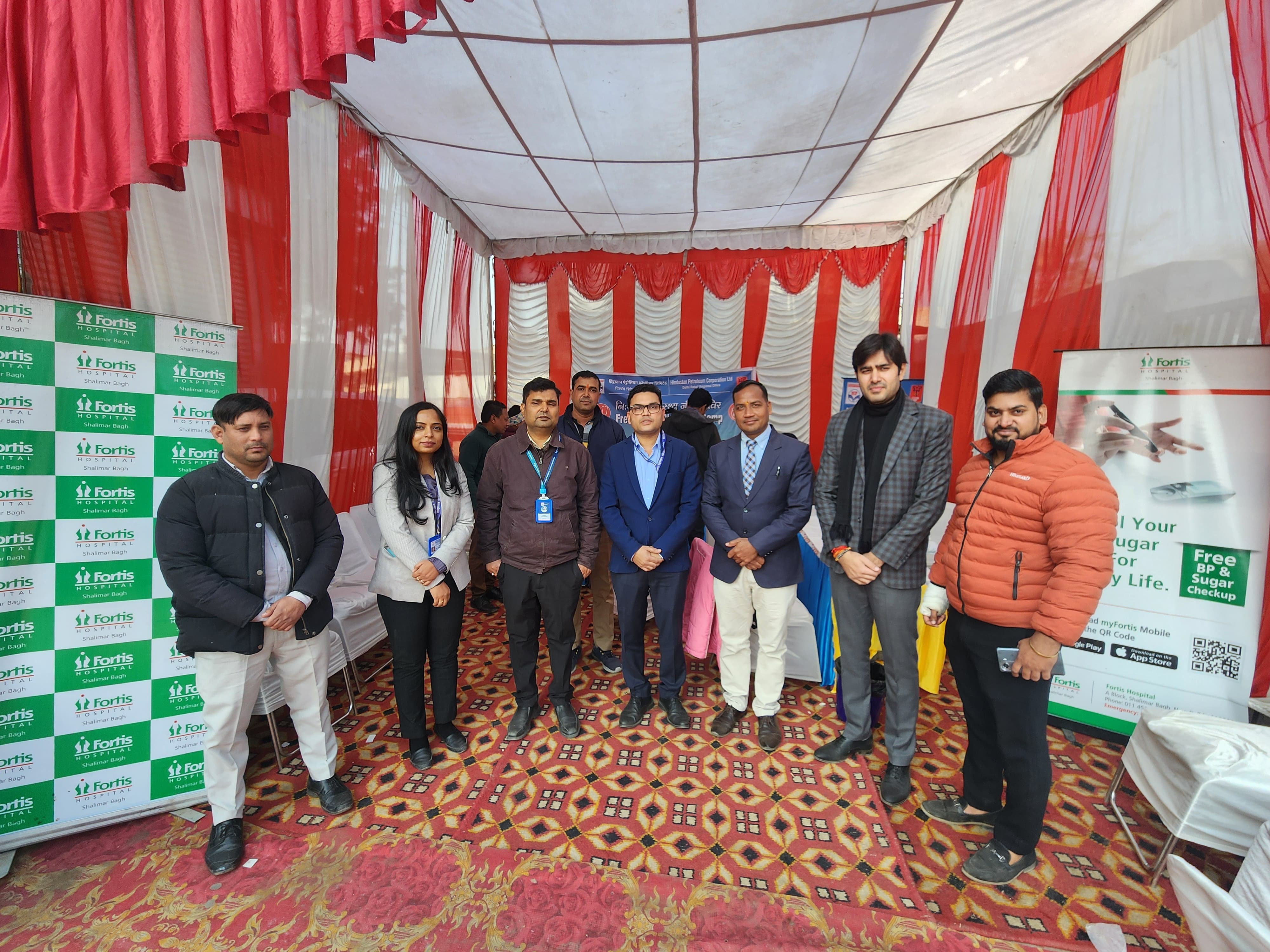 दिल्ली के संजय गांधी ट्रांसपोर्ट नगर में निःशुल्क  स्वास्थ्य जांच शिविर का आयोजन